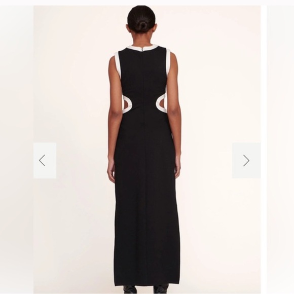 STAUD Dulce Cutout Maxi Dress in Black White - Picture 4 of 6